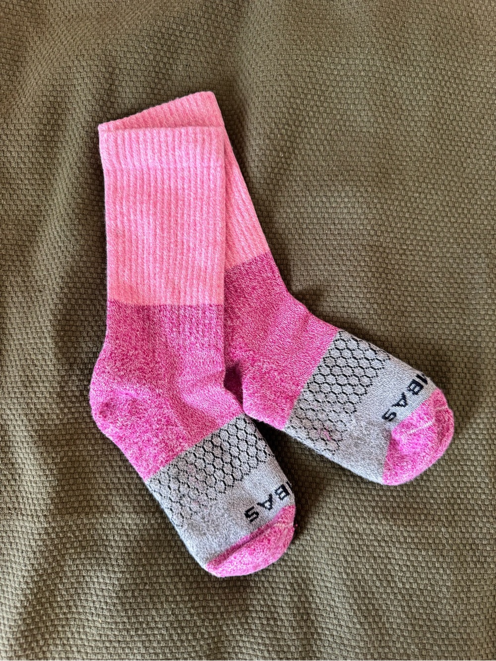 Youth Bombas Tri-Block Calf Sock Pink